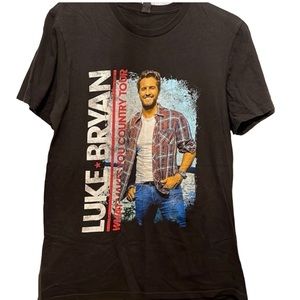 DISTRICT Luke‎ Bryan Black Concert Short Sleeve Tee Shirt Size Medium